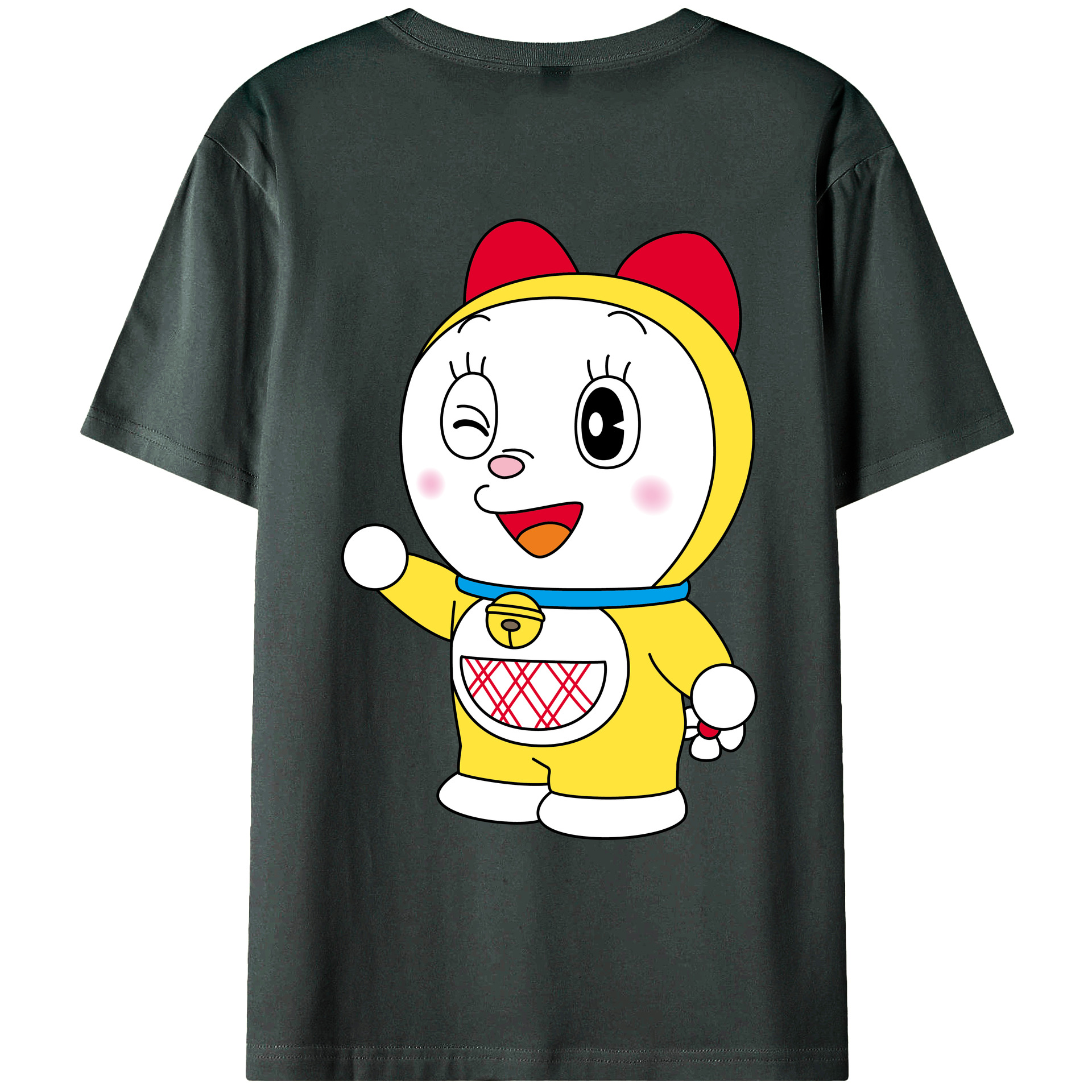 （画像用） ドラえもん ドラミ Doraemon Dorami 綿100％ メンズ半袖Tシャツ（バックプリント） 通気性